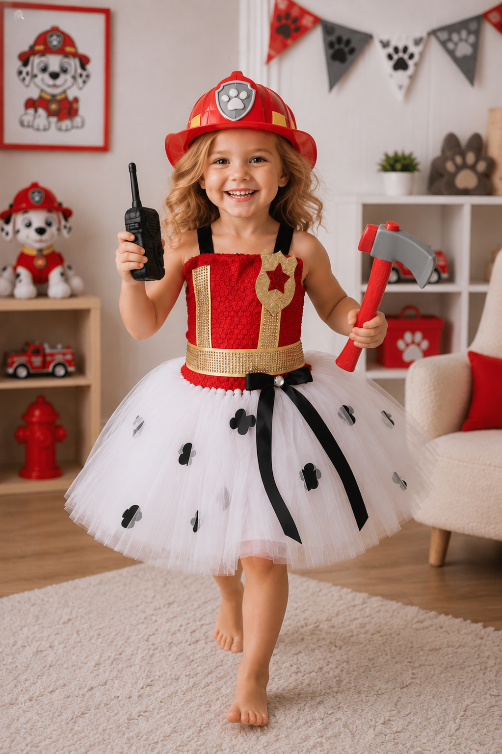 Marshall’s Firehouse Hero Tutu Dress & Rescue Accessory Set