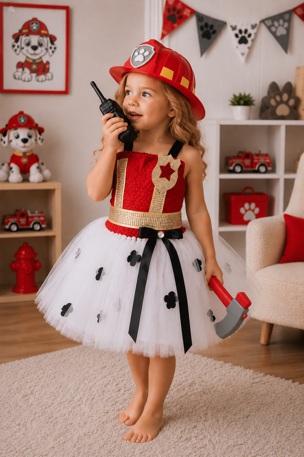 Marshall’s Firehouse Hero Tutu Dress & Rescue Accessory Set