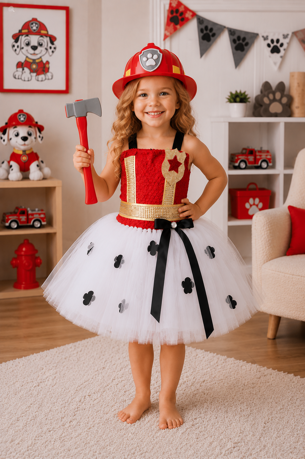 Marshall’s Firehouse Hero Tutu Dress & Rescue Accessory Set