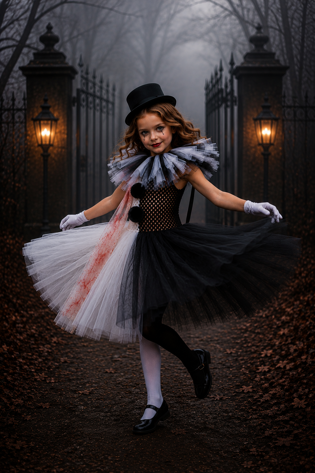 Midnight Mischief Clown Tutu Costume Set