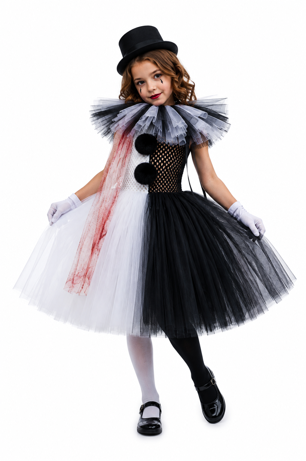 Midnight Mischief Clown Tutu Costume Set