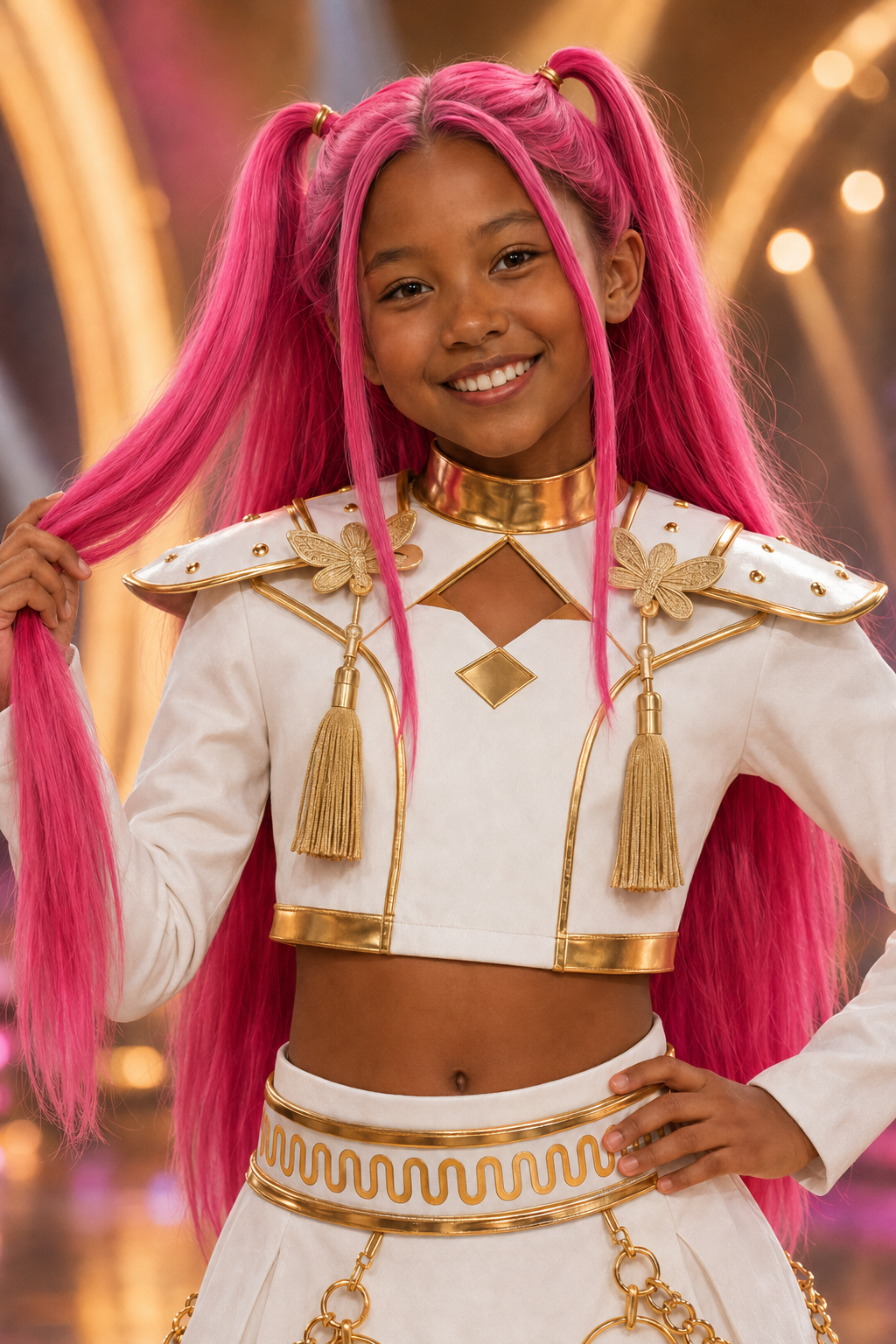 Mira Demon Hunters Pop Star Costume & Wig Set