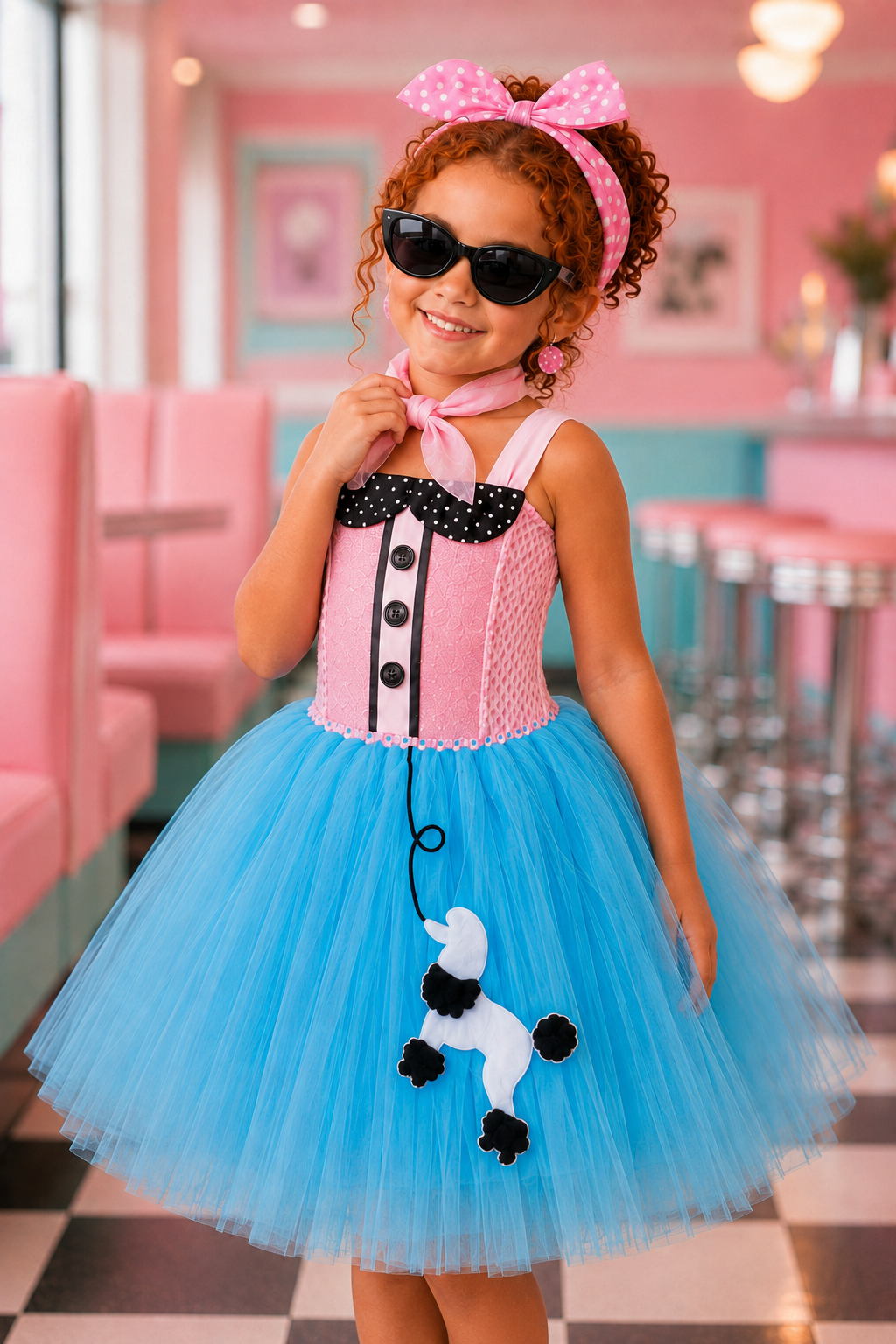 Rockin' Retro Poodle Girls Dress Set