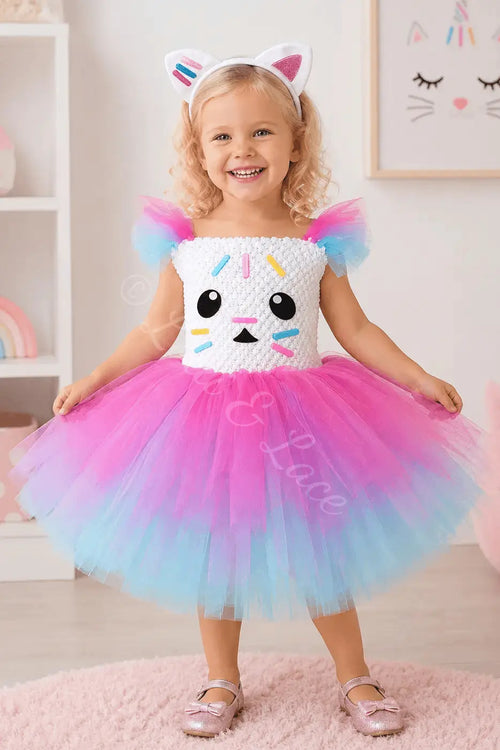Cakey's Sweet Sprinkle Tutu Dress & Kitty Ear Headband Set Lolli & Lace