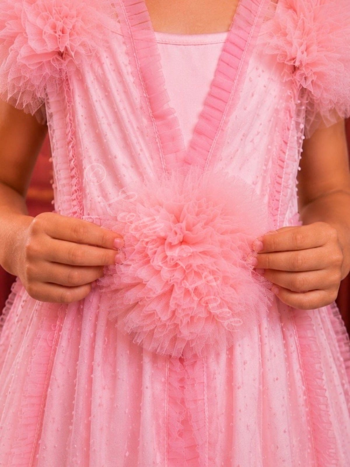 Glinda Inspired Pink Princess Costume for Girls – Magical Bubble Dress 2-Piece Set