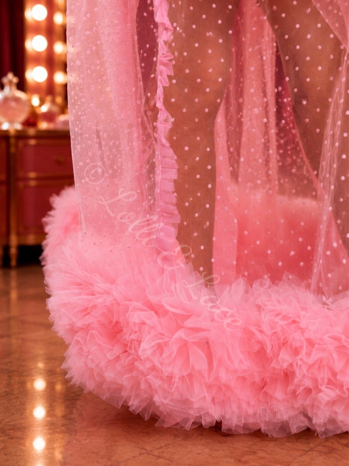 Glinda Inspired Pink Princess Costume for Girls – Magical Bubble Dress 2-Piece Set