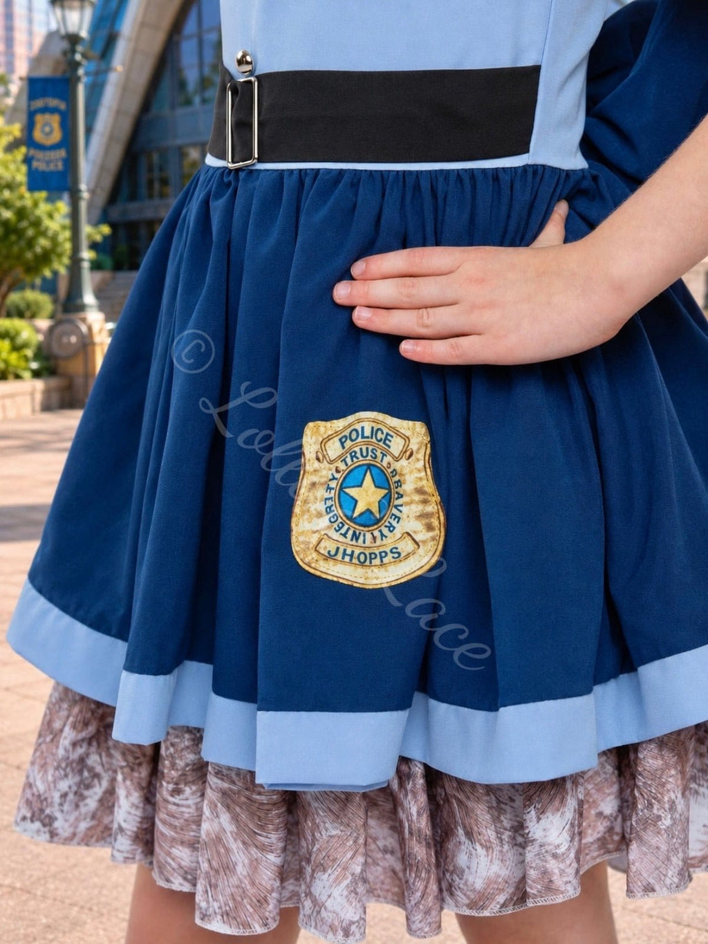 Judy Hopps Inspired Police Dress Costume Set for Girls – Bunny Ears, Carrot & Socks