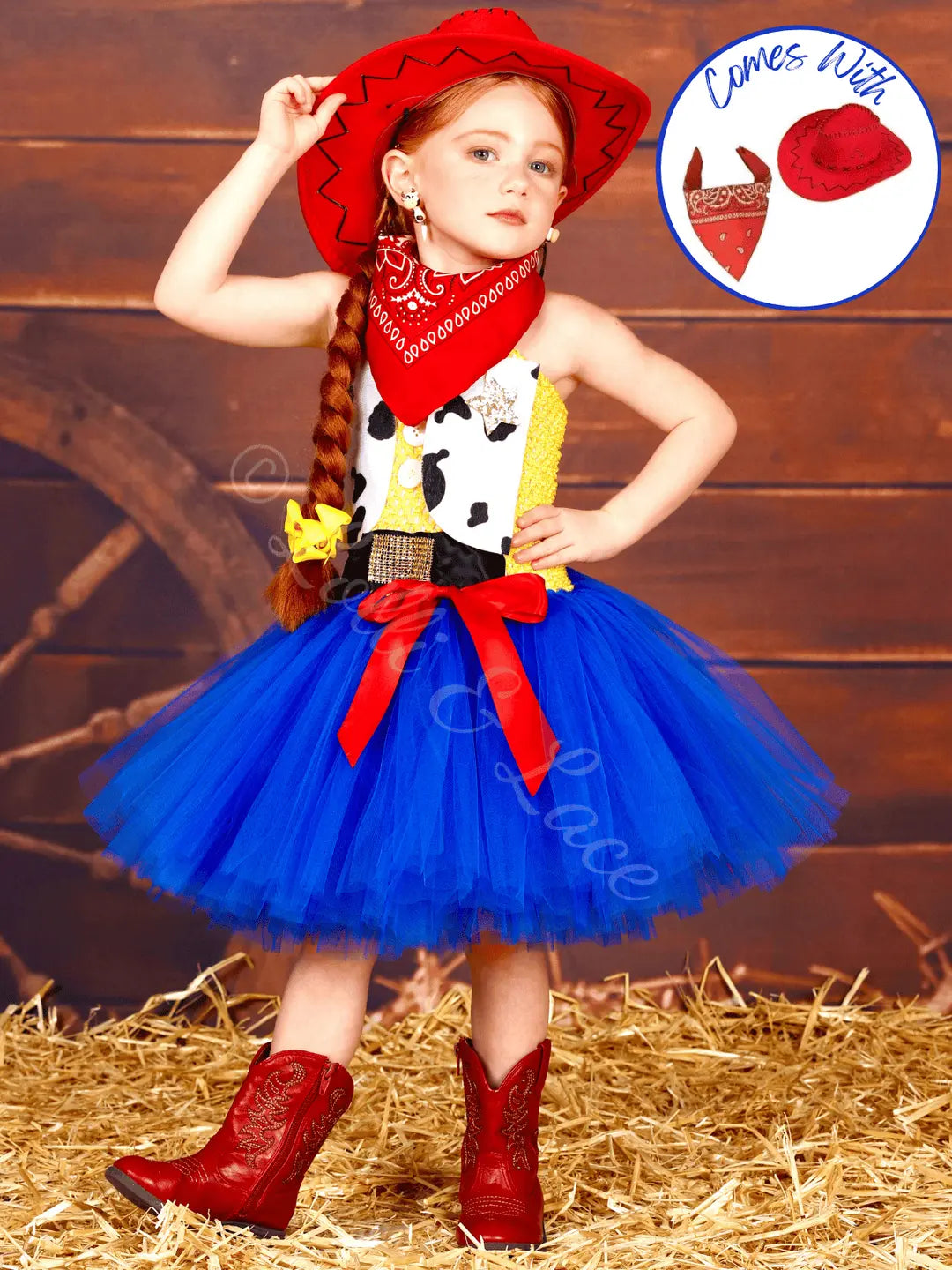 Jessie's Roundup Rodeo Tutu Dress, Hat & Bandana Set Lolli & Lace