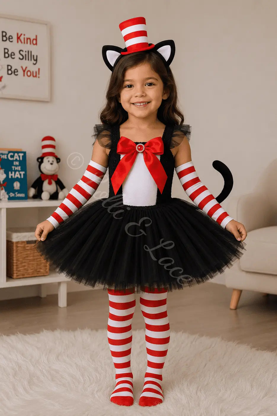 The Cat's Whimsical Adventure Tutu Dress, Hat & Accessory Set Lolli & Lace