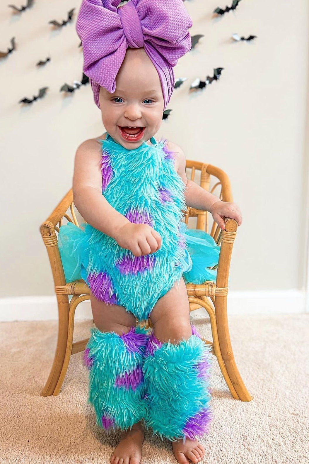 Ensemble barboteuse et jambières Sully's Monster Cuddles pour bébé