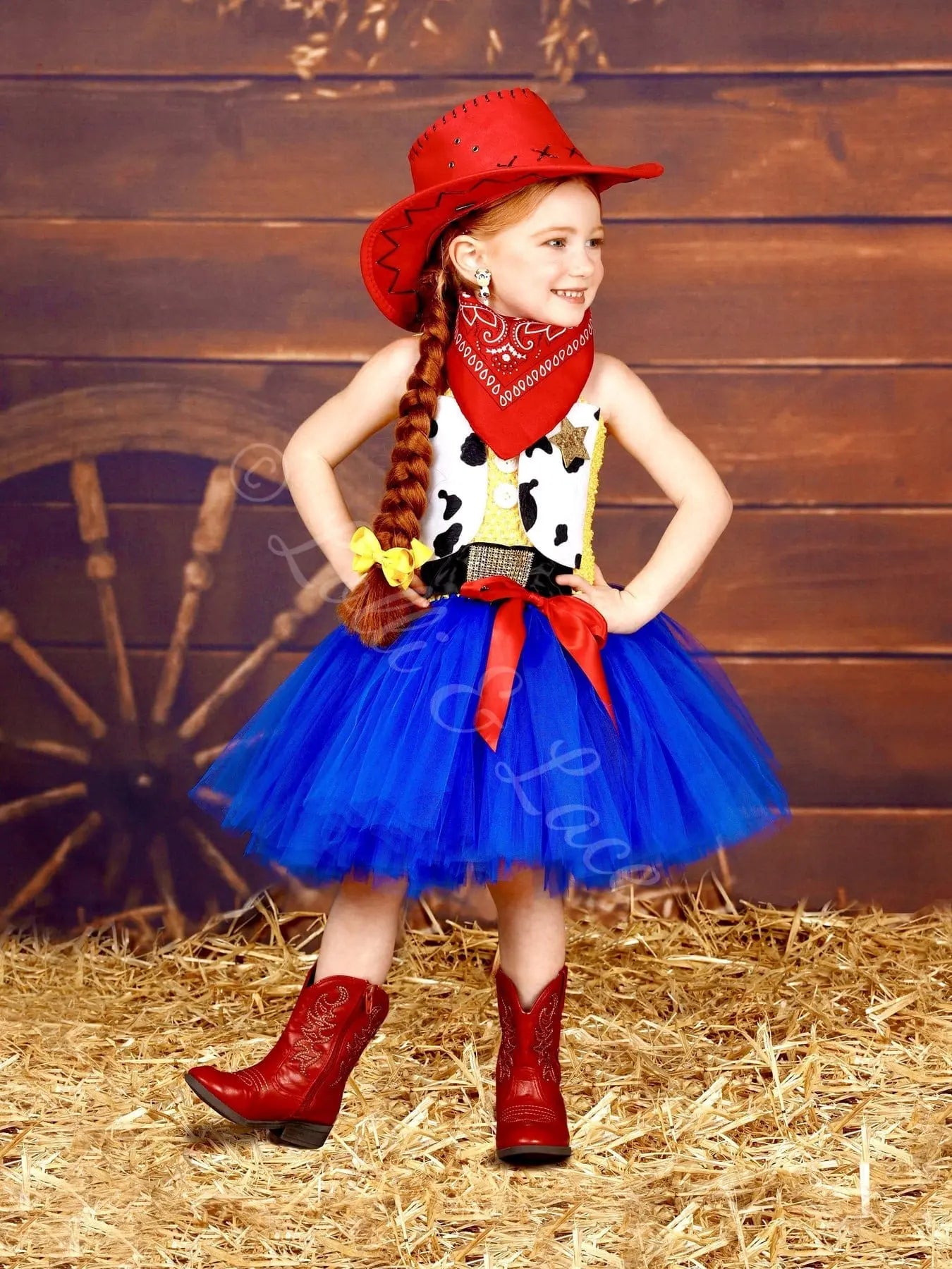 Jessie's Roundup Rodeo Tutu Dress, Hat & Bandana Set Lolli & Lace