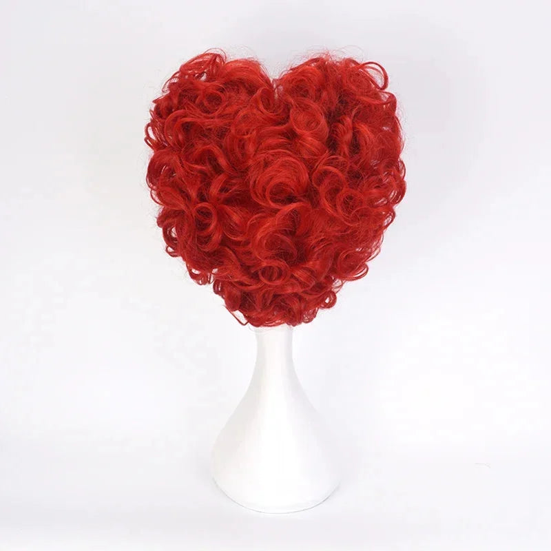 Royal Red Curly Costume Wig