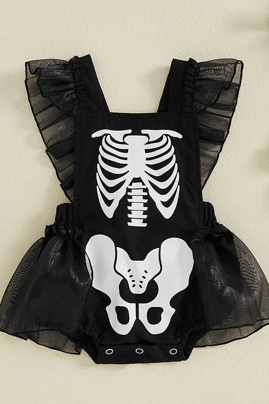Little Bones Baby Skeleton Halloween Romper