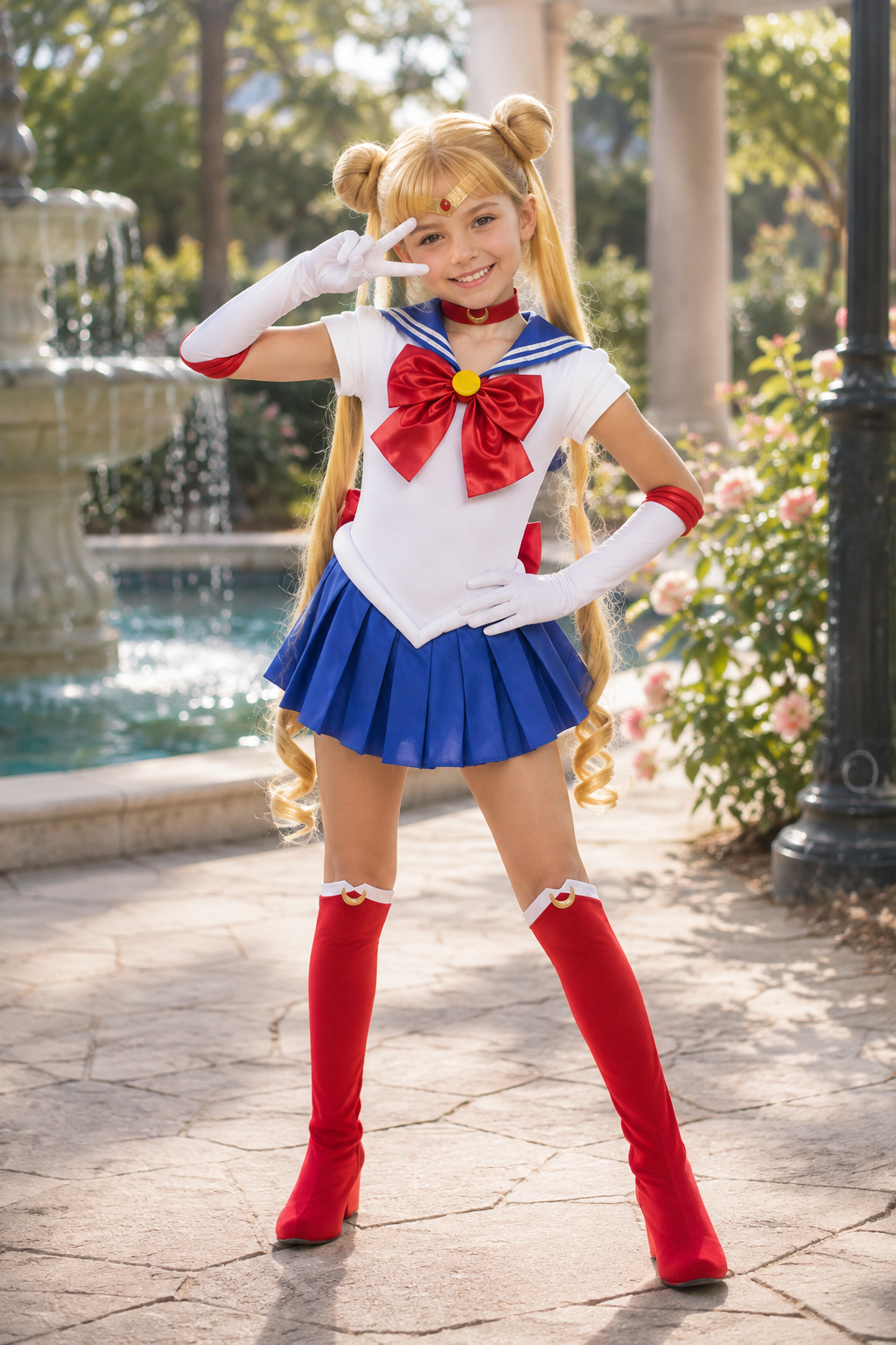 Girls Sailor Moon and Sailor Scout costume collection with Sailor Moon, Chibi Moon, Mars, Venus, Jupiter, Mercury, Pluto and Neptune inspired outfits