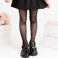 Black sparkle rhinestone fishnet tights for girls, stretchy glitter pantyhose perfect for costumes, dress-up, dance, and special occasions.