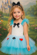 Alice's Wonderland Tea Party Tutu Dress & Bow Headband Set