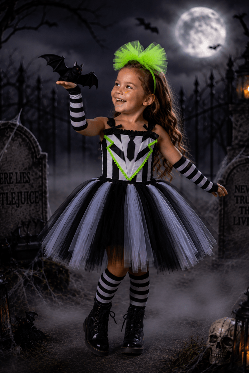 Beetlejuice Strange & Unusual Tutu Dress & Accessory Set