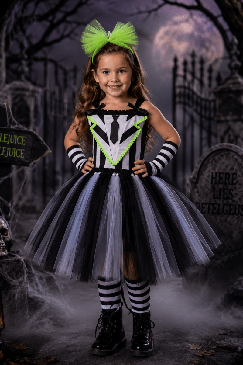 Beetlejuice Strange & Unusual Tutu Dress & Accessory Set