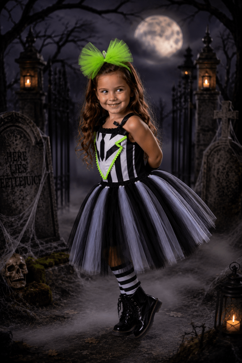 Beetlejuice Strange & Unusual Tutu Dress & Accessory Set