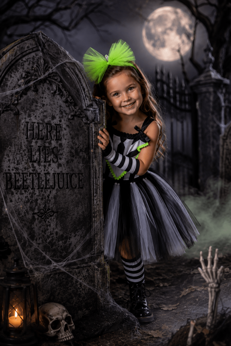 Beetlejuice Strange & Unusual Tutu Dress & Accessory Set