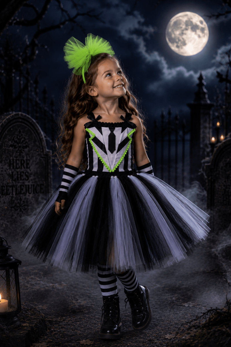 Beetlejuice Strange & Unusual Tutu Dress & Accessory Set