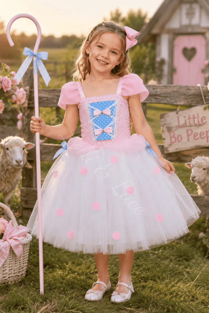 Bo Peep's Sweet Shepherd Princess Tutu Dress & Bow Set