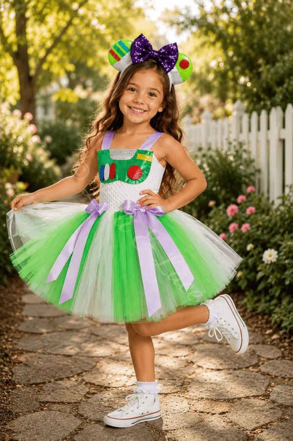 Buzz's Galactic Ranger Tutu Dress & Mouse Ear Headband Set