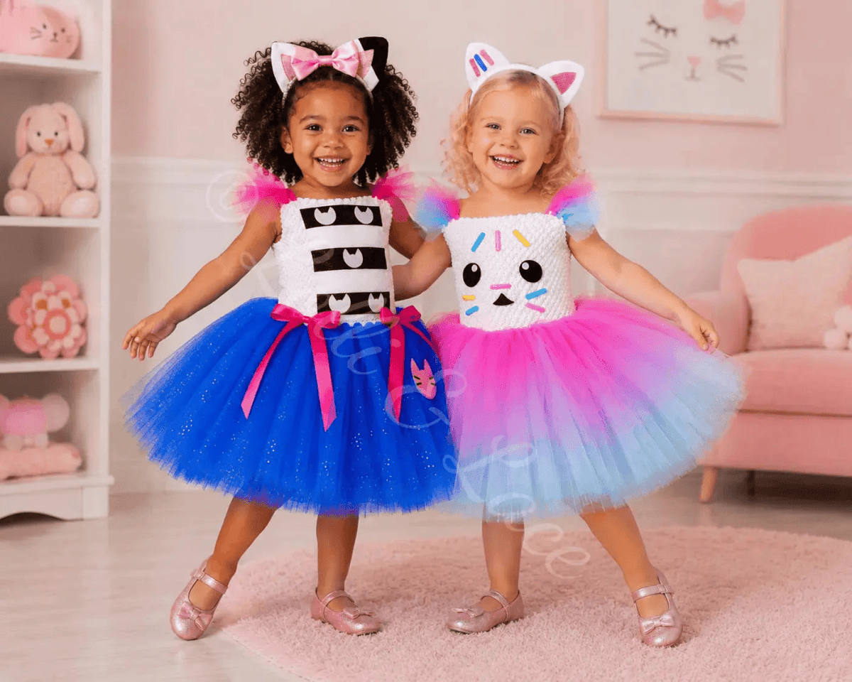 Cakey's Sweet Sprinkle Tutu Dress & Kitty Ear Headband Set