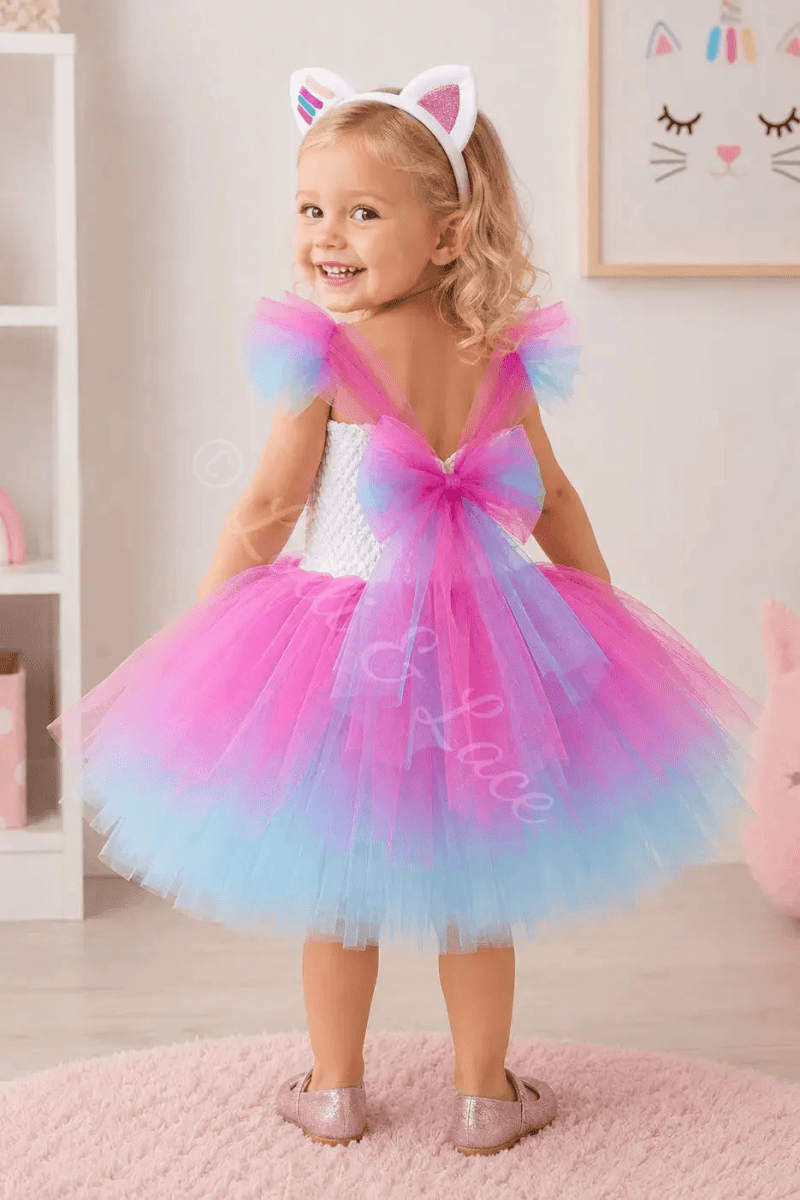 Cakey's Sweet Sprinkle Tutu Dress & Kitty Ear Headband Set