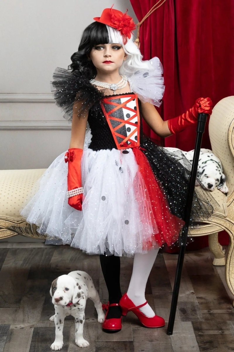 Cruella's Fashionably Fierce Tutu Dress, Wig & Deluxe Accessory Set