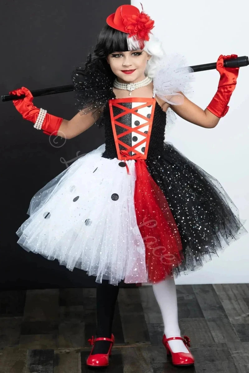 Cruella's Fashionably Fierce Tutu Dress, Wig & Deluxe Accessory Set