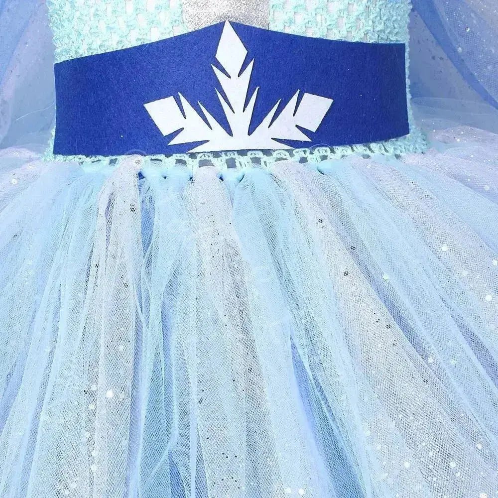 Elsa Snowflake Princess Tutu Dress & Royal Accessory Set