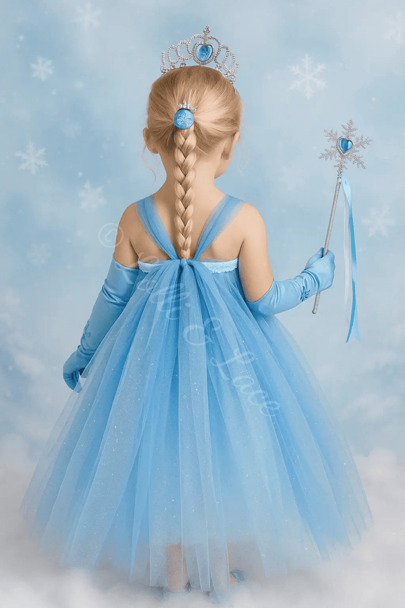 Elsa Snowflake Princess Tutu Dress & Royal Accessory Set