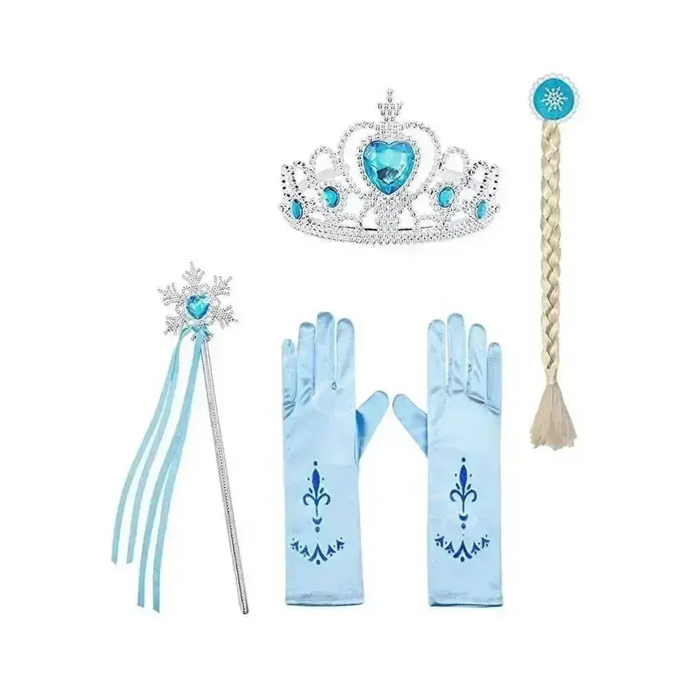 Elsa Snowflake Princess Tutu Dress & Royal Accessory Set