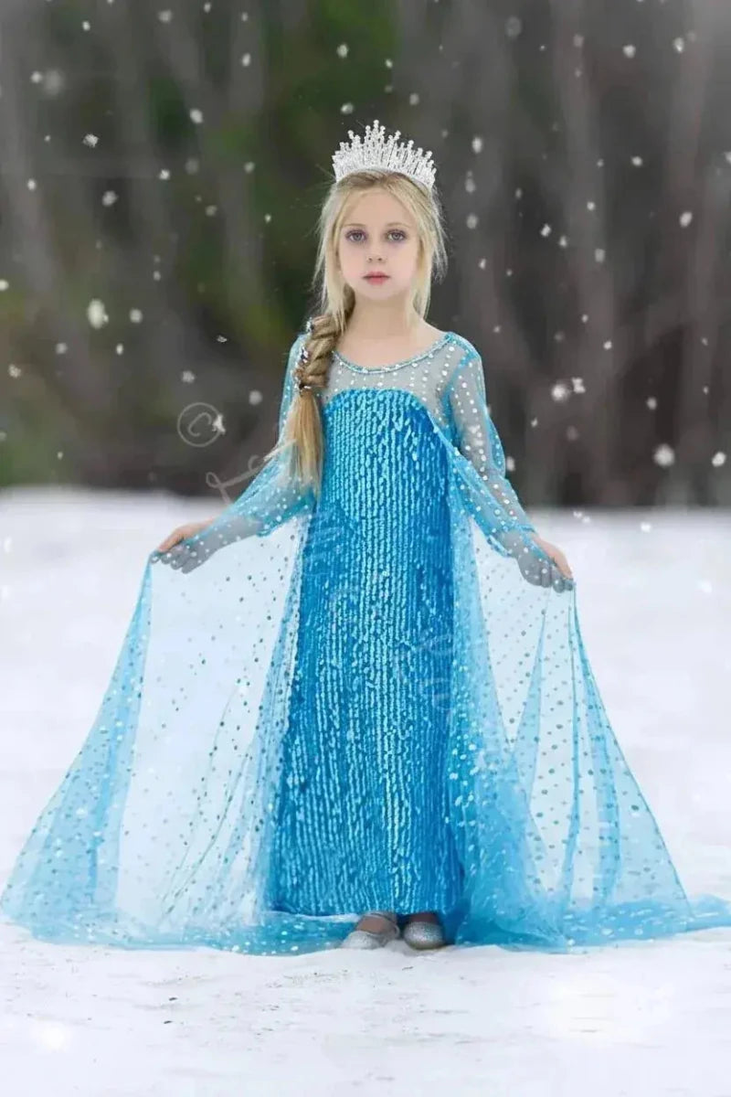 Elsa's Ice Crystal Dreams Sparkling Princess Dress