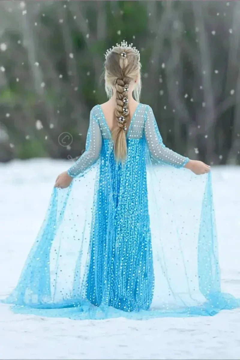 Elsa's Ice Crystal Dreams Sparkling Princess Dress