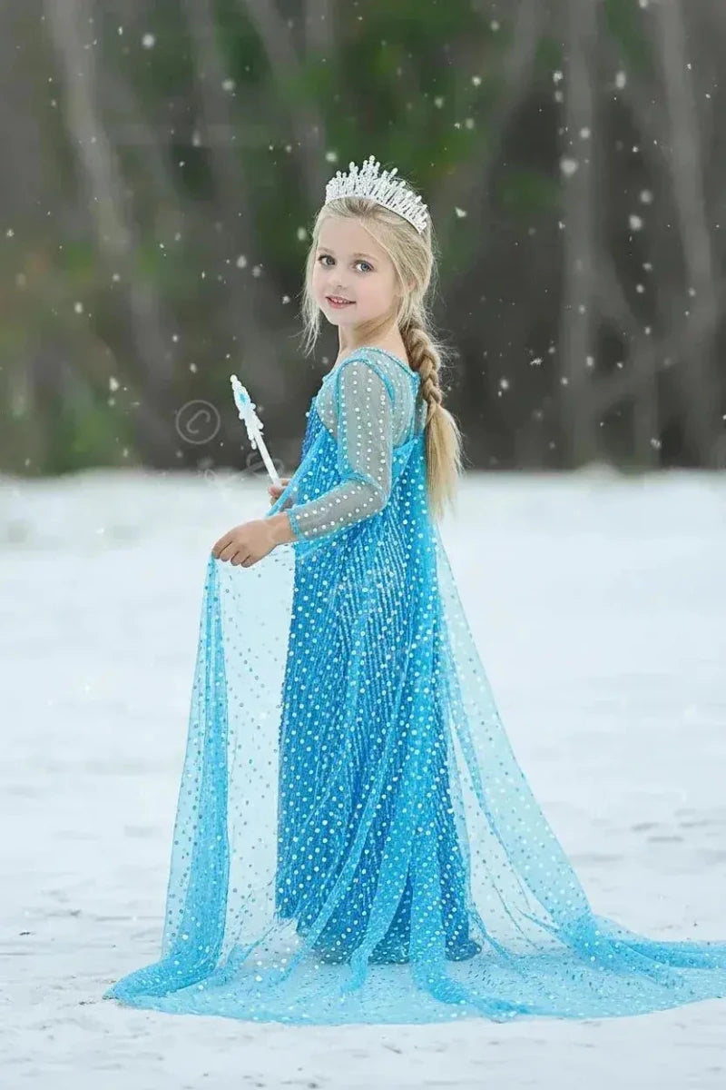 Elsa's Ice Crystal Dreams Sparkling Princess Dress