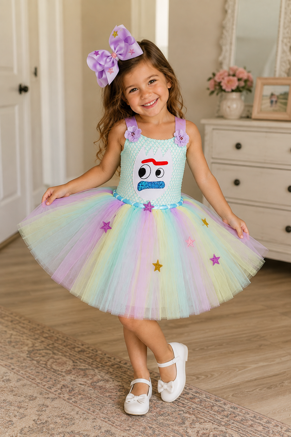 Forky & Karen Toy Story Tutu Dress & Bow Set