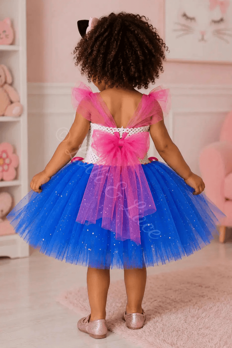 Gabby's Magical Kitty Tutu Dress & Cat Ear Headband Set – Dollhouse Inspired Costume for Girls