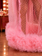 Glinda Inspired Pink Princess Costume for Girls – Magical Bubble Dress 2-Piece Set