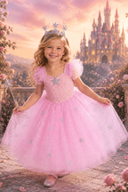 Glinda's Starlight Sparkle Princess Tutu Dress, Crown & Wand Set