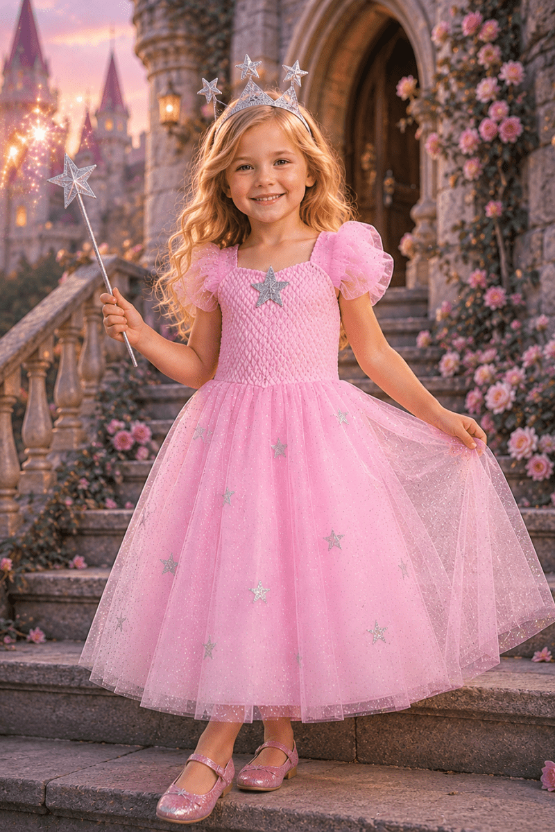 Glinda's Starlight Sparkle Princess Tutu Dress, Crown & Wand Set