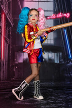 Harley Quinn's Mischief Maker Costume Set | Jacket, Wig, Bat & Accessories