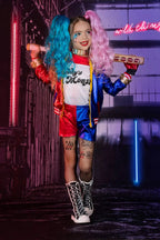 Harley Quinn's Mischief Maker Costume Set | Jacket, Wig, Bat & Accessories