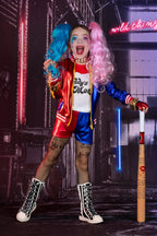 Harley Quinn's Mischief Maker Costume Set | Jacket, Wig, Bat & Accessories