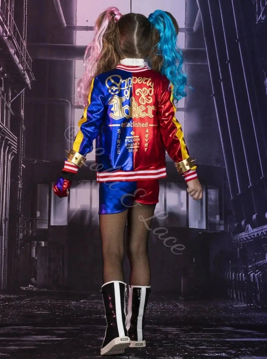 Harley Quinn's Mischief Maker Costume Set | Jacket, Wig, Bat & Accessories