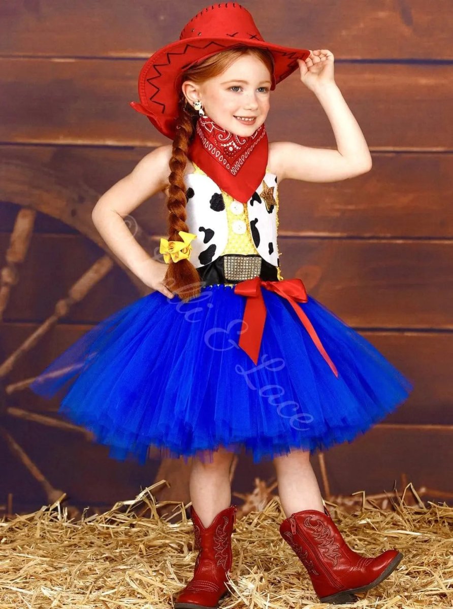 Jessie's Roundup Rodeo Tutu Dress, Hat & Bandana Set