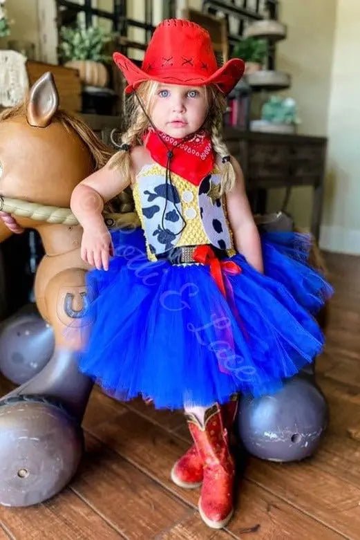 Jessie's Roundup Rodeo Tutu Dress, Hat & Bandana Set