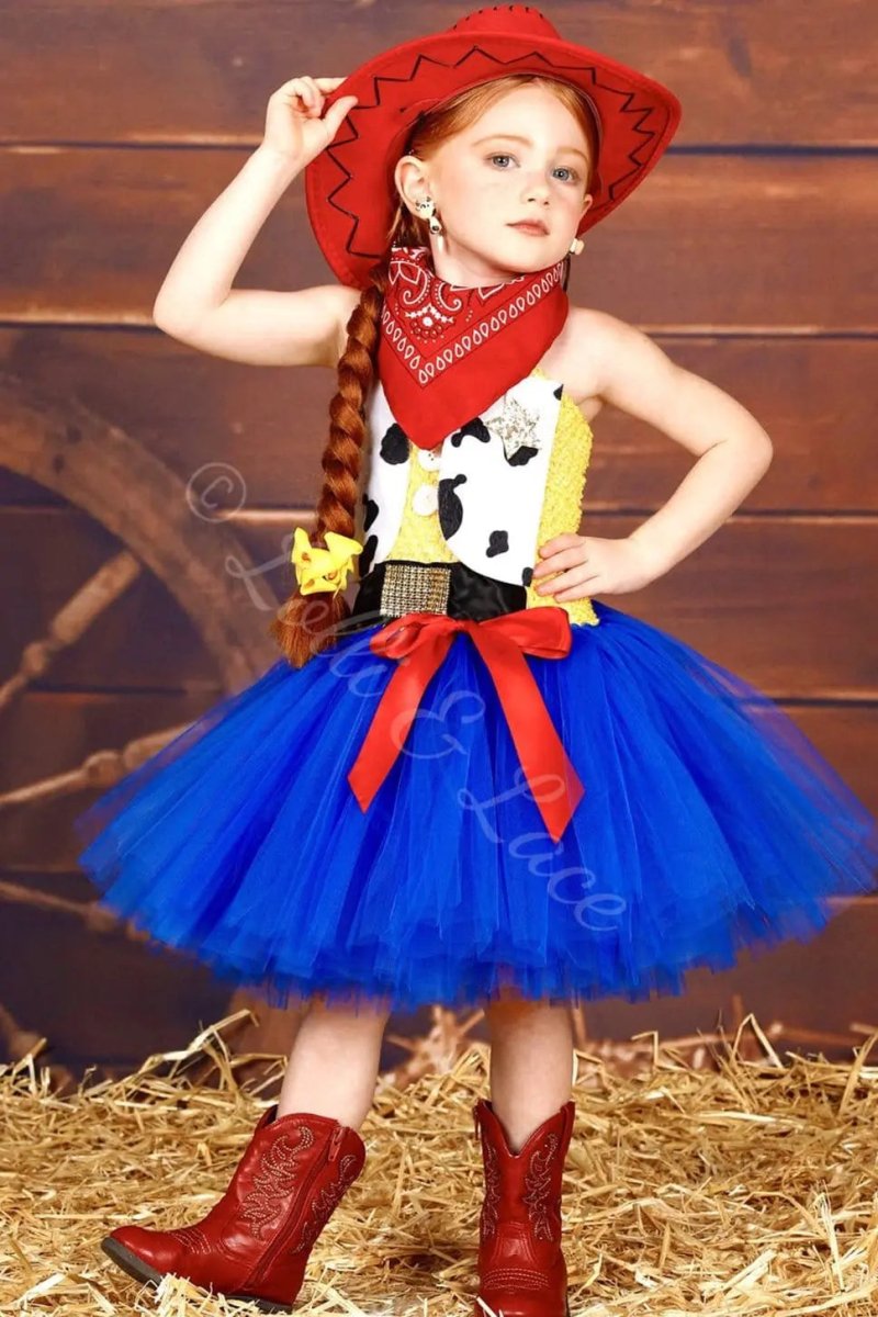 Jessie's Roundup Rodeo Tutu Dress, Hat & Bandana Set