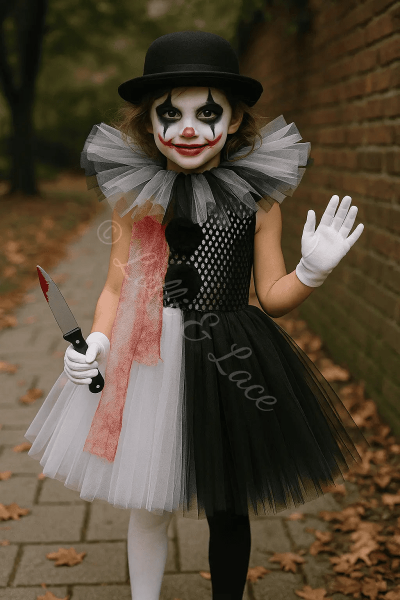 Midnight Mischief Clown Tutu Costume Set